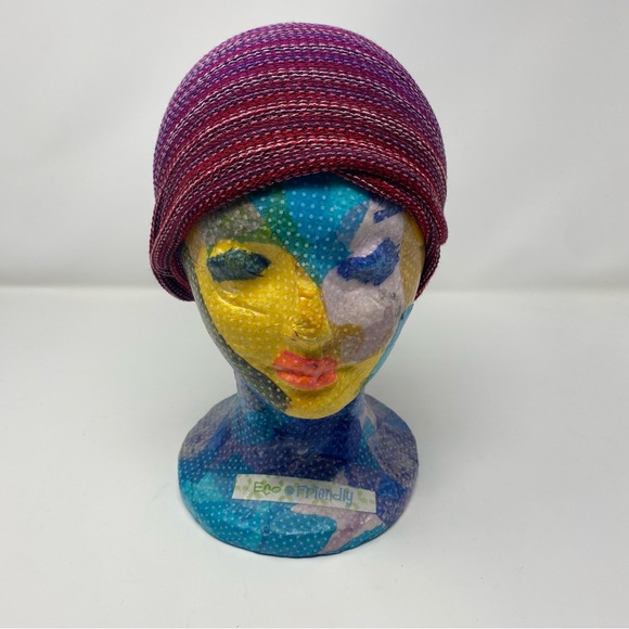 Maroon and Purple Head Wrap / Infinity Scarf - Picture 14 of 14